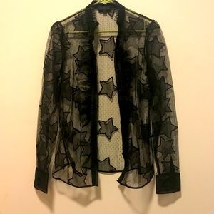 Xiao Chong collection lace star button down